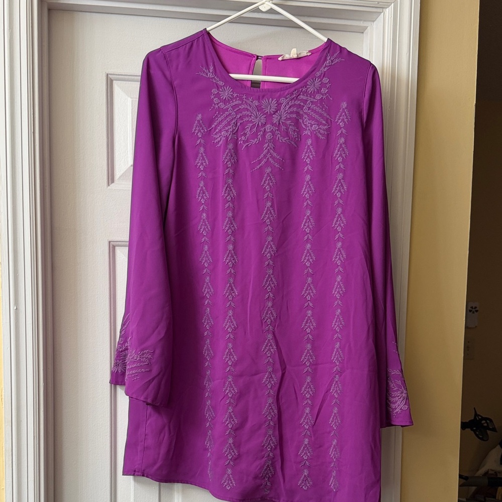 Newbury Kustom Purple Embroidered Dress